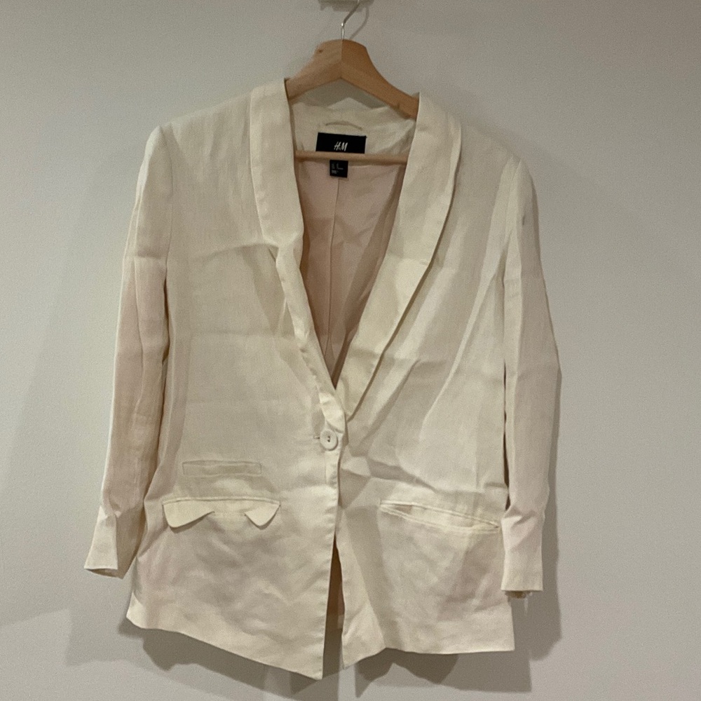 H&M Off-White Women's Blazer